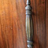Art Deco brown wooden dressing table with mirror and side cabinets by Shrager Brothers (1930s)