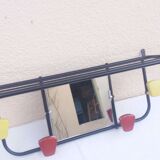 Wall coat holder with mirror