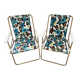 Pair of vintage Lafuma armchairs from the 60s/70s – Made in France – floral fabric