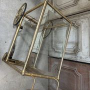 Vintage gold bar cart