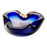 Mid Century Sommerso Murano Glass Bowl by Flavio Poli for Seguso, Italy, 1960s