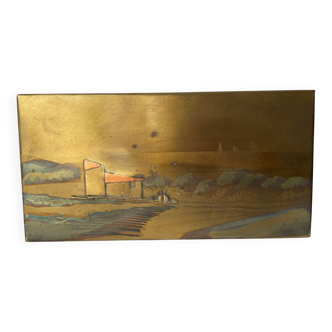 Tableau sur métal Port Grimaud