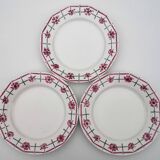 Old flat plates, in earthenware, Céranord St Amand factory