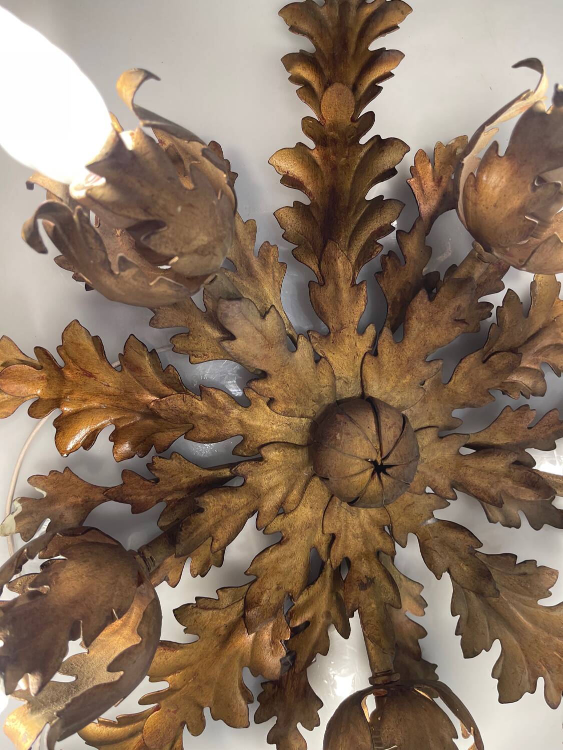 Tole Florentine Vintage Flushmount