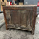 Oak hunting buffet in Louis XIV style, 18th century, with a marble top.