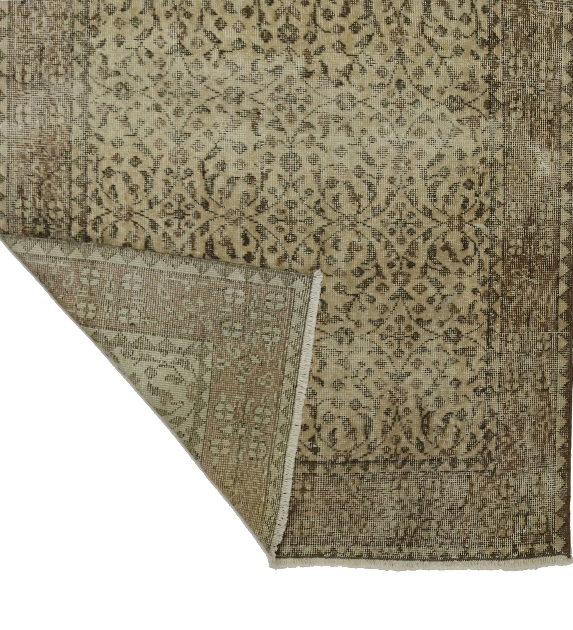 Turkish Anatolian Handmade Vintage Area Rug 201 cm x 114 cm
