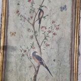 Pair of 18th painted panels and décor