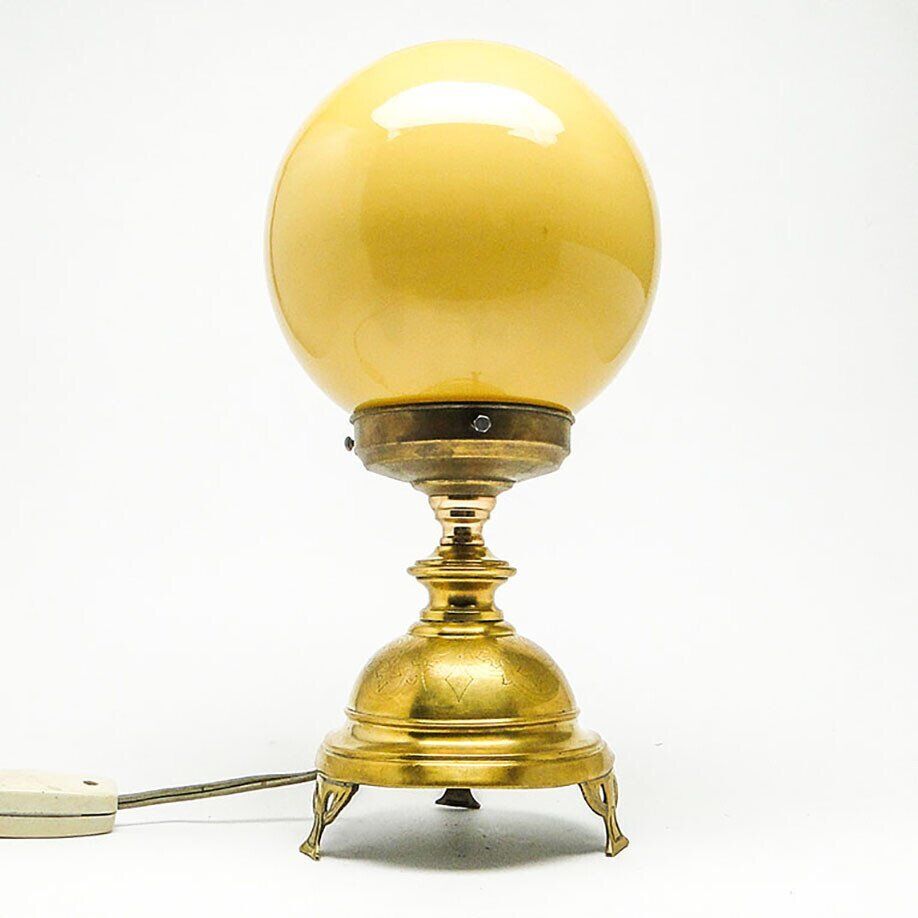 Vintage glass table lamp, Germany, 1950s