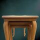 Nest of solid wood tables with cabriole legs in Louis XV style – 1950s-60s