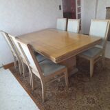 Gaston Poisson art deco oak dining room
