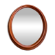 Vintage oval mirror in solid wood 1960 60x48cm