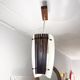 Opaline glass and teak suspension, circa 1960