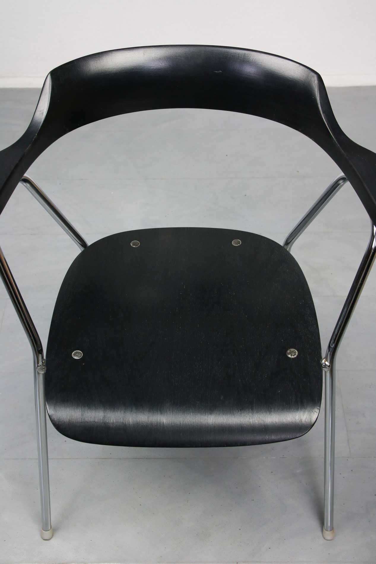 Black model 4455 dining armchairs by Niko Kralj