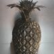Vintage pineapple ice bucket in silver metal