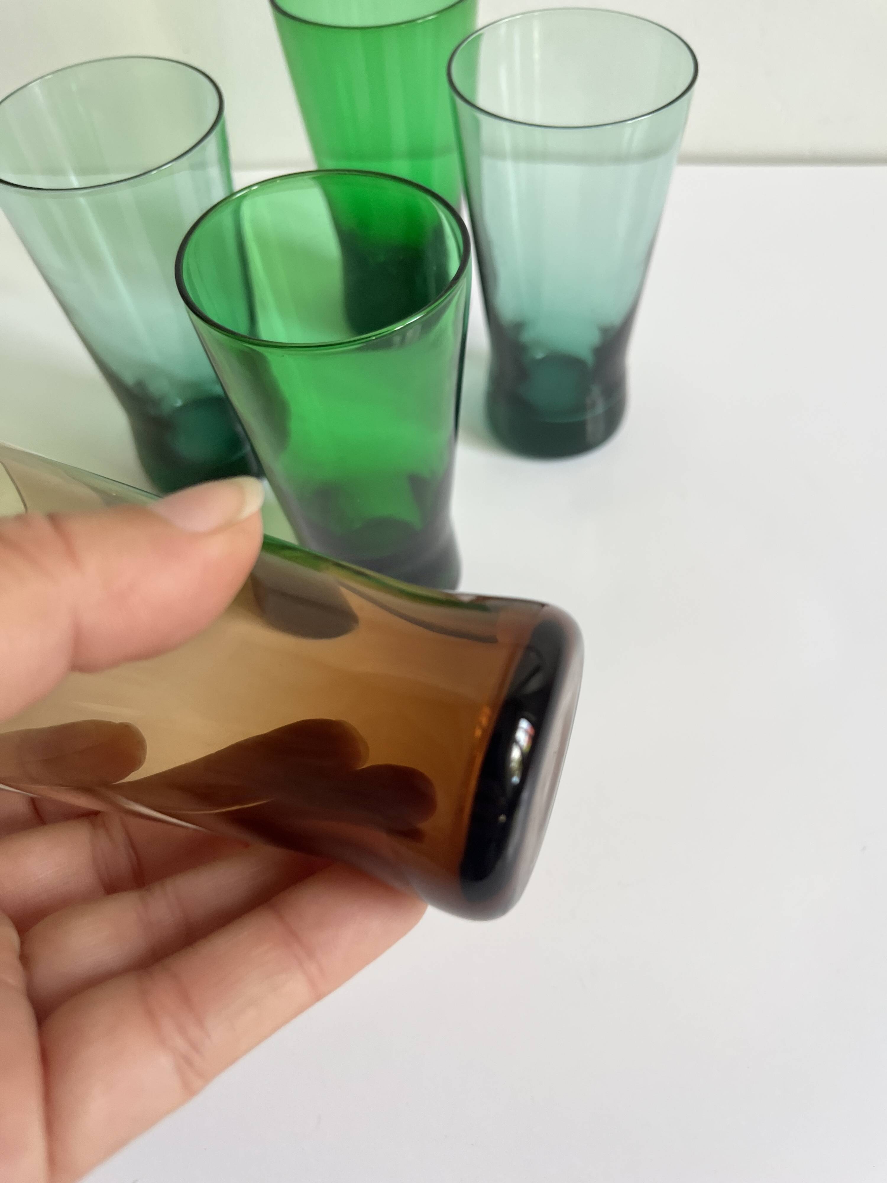 5 aperitif glasses 1960