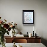 Russia, old map, printed in 1852.