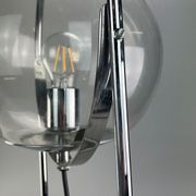 Lampe à boule de table space age design verre métal, 60s 70s