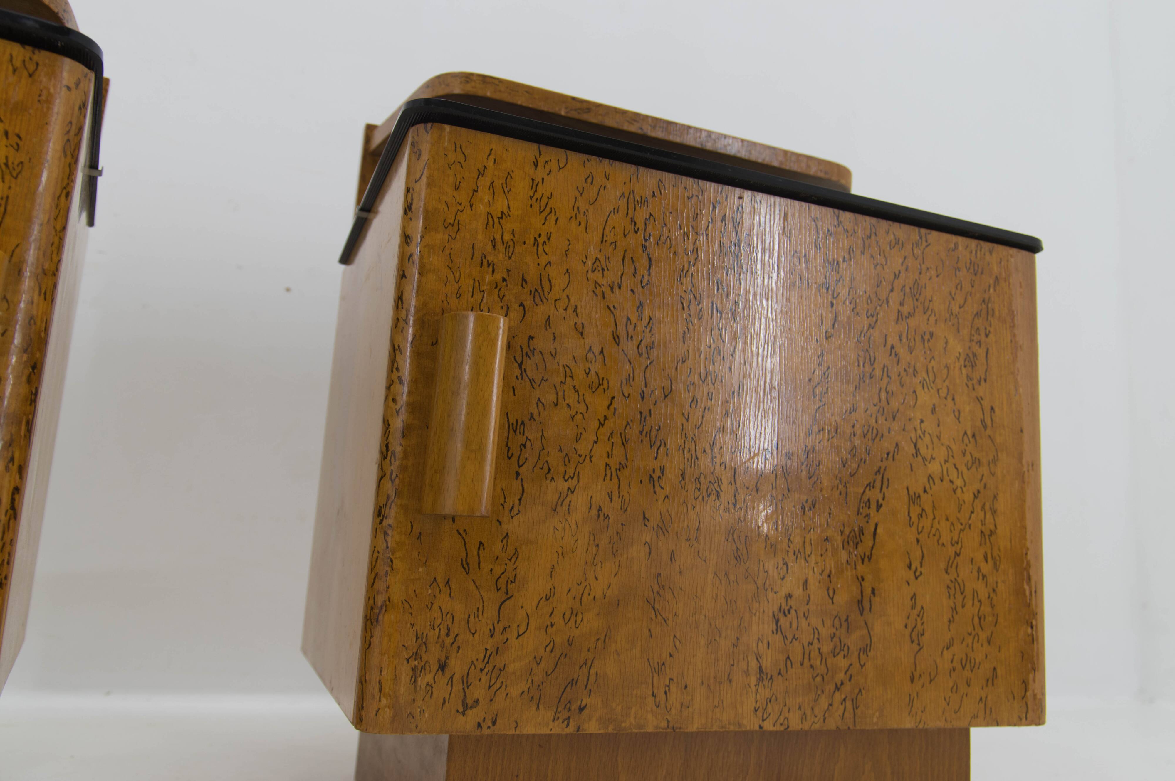 Set of Two Night Stands by Halabala for UP Zavody, 1940s