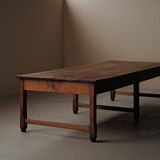 Large antique table in solid pine – France, around 1900