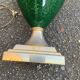 1960s lamp in green lacquered ceramic