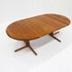 Table à manger ronde extensible vintage danoise en teck