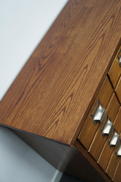 German apothecary's cabinet in oak mid-twentieth century