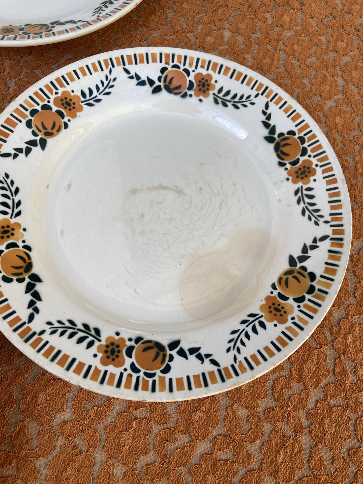 Cake stand and plates chic country Ceranord model Corbei