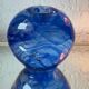 Kosta Boda blue glass candlestick from the 1980s