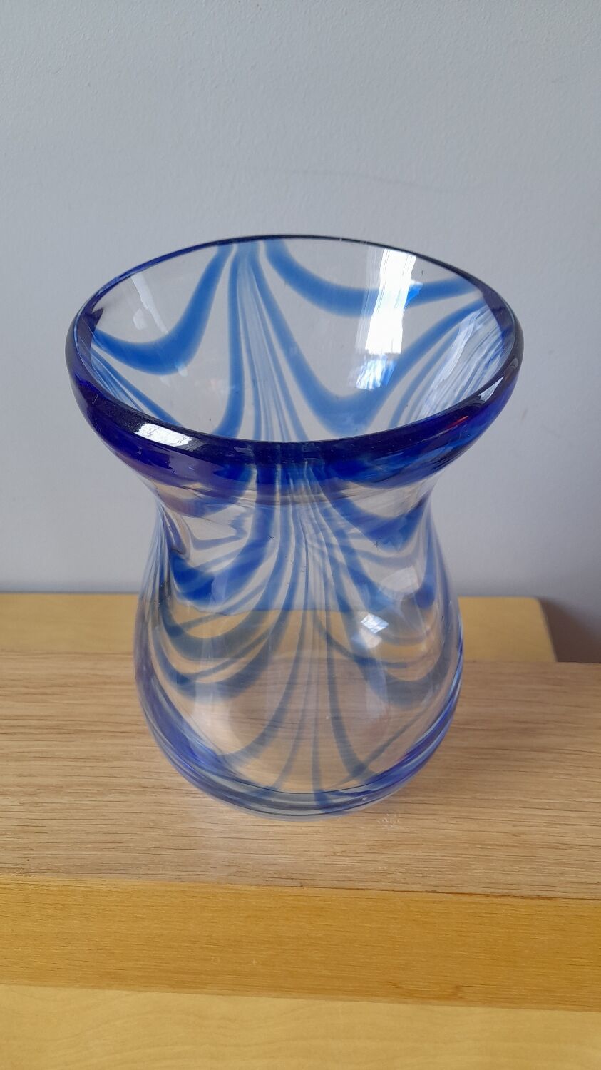 70s crystal vase