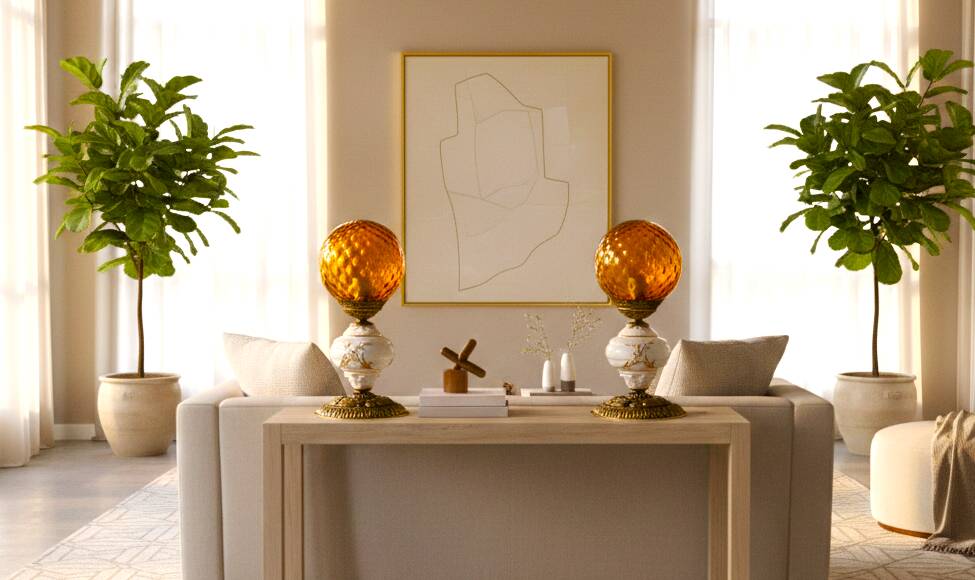 Set of French Hollywood Regency lamps