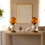 Set of French Hollywood Regency lamps