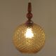 French Vintage Retro Ceiling Light (1960s/70s) Amber Bubble Glass Shade 5115