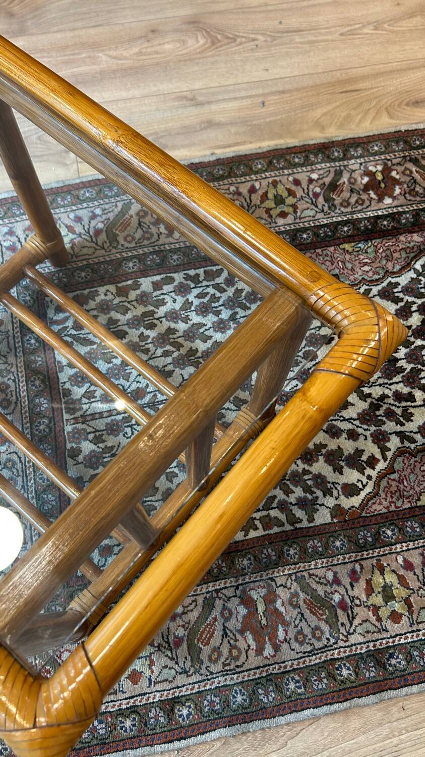 Vintage rattan coffee table