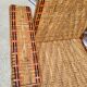 Riviera chaise longue • Art Deco • red and black rattan