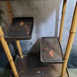 Shelf in bamboo and asian lacquer
