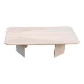 Travertine coffee table.