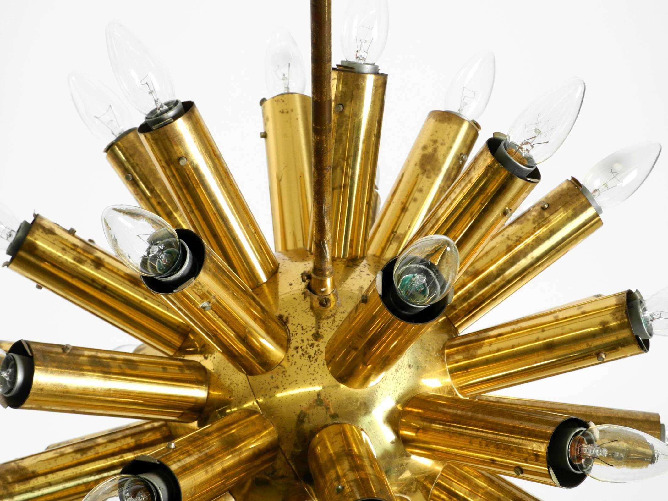 XXL 1960s Space Age brass ceiling lamp by J.T. Kalmar with 43 arms | 66 cm