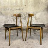 Paire de chaises scandinaves vintage