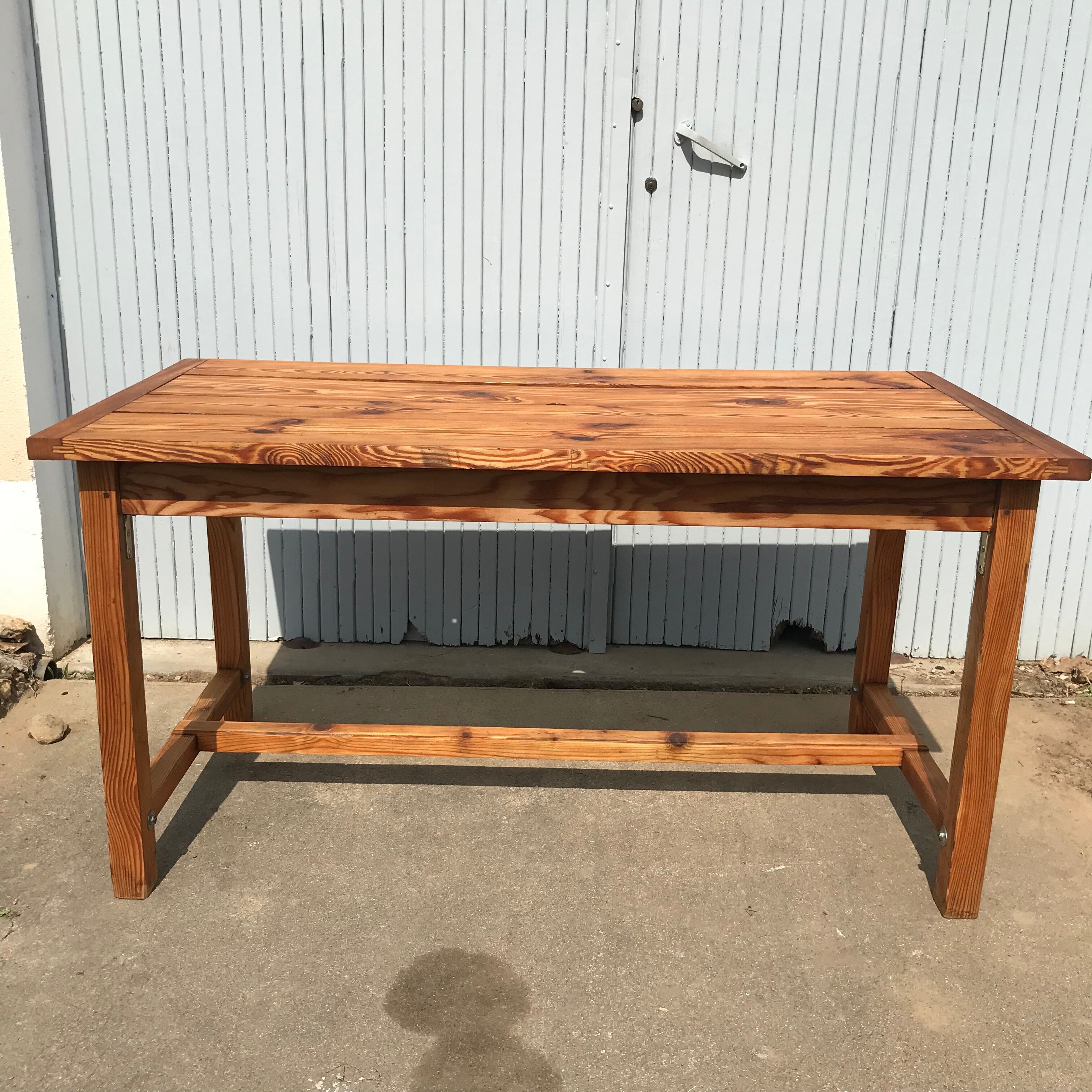 Pine garden table