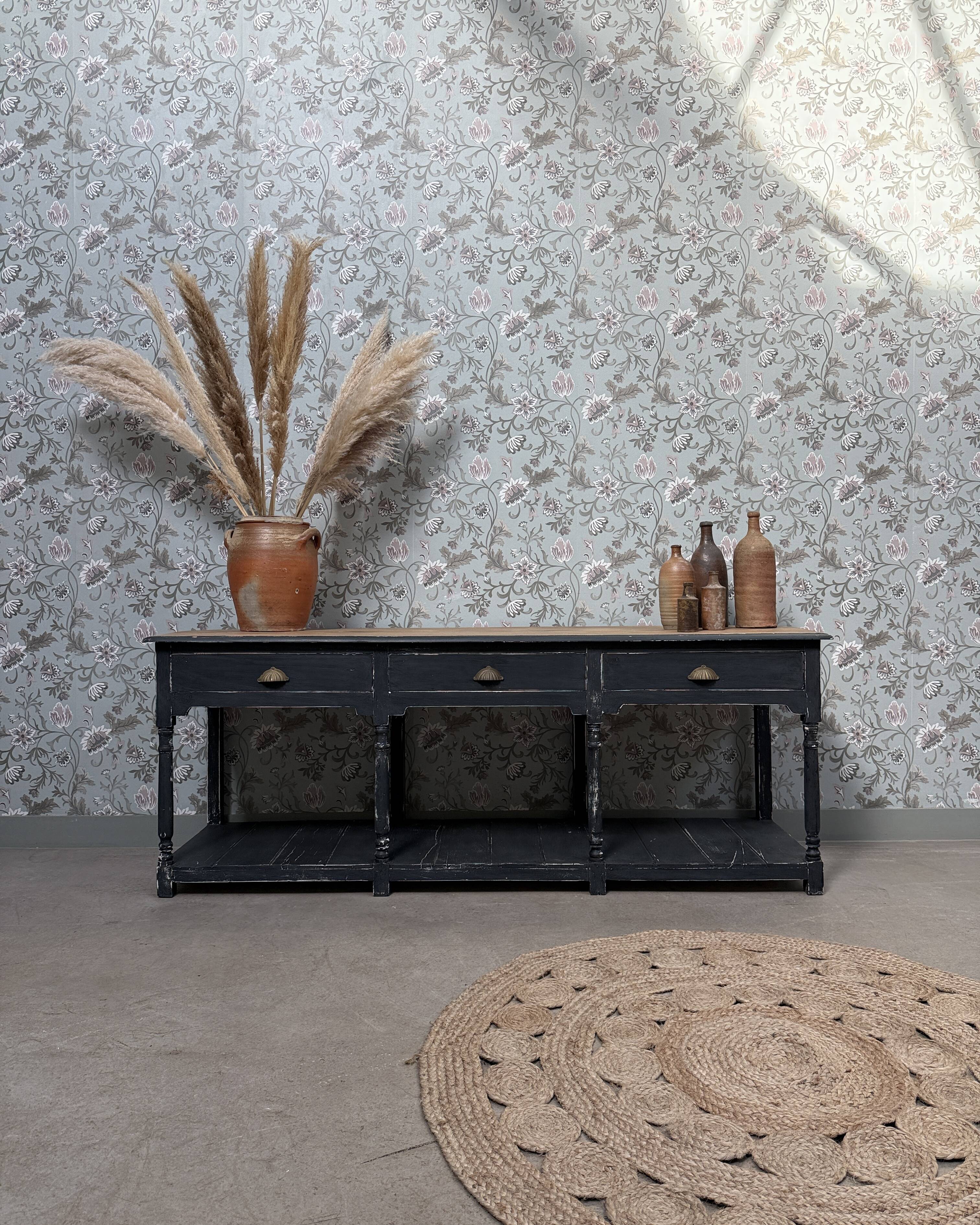 Large patinated draper's table (renovated)