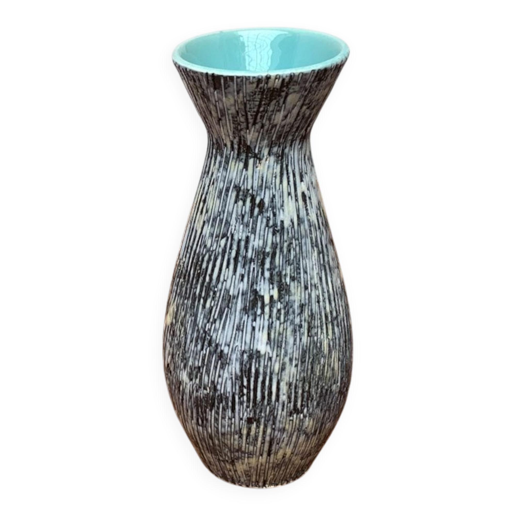 West German pottery vase, mid-century style, 1960s