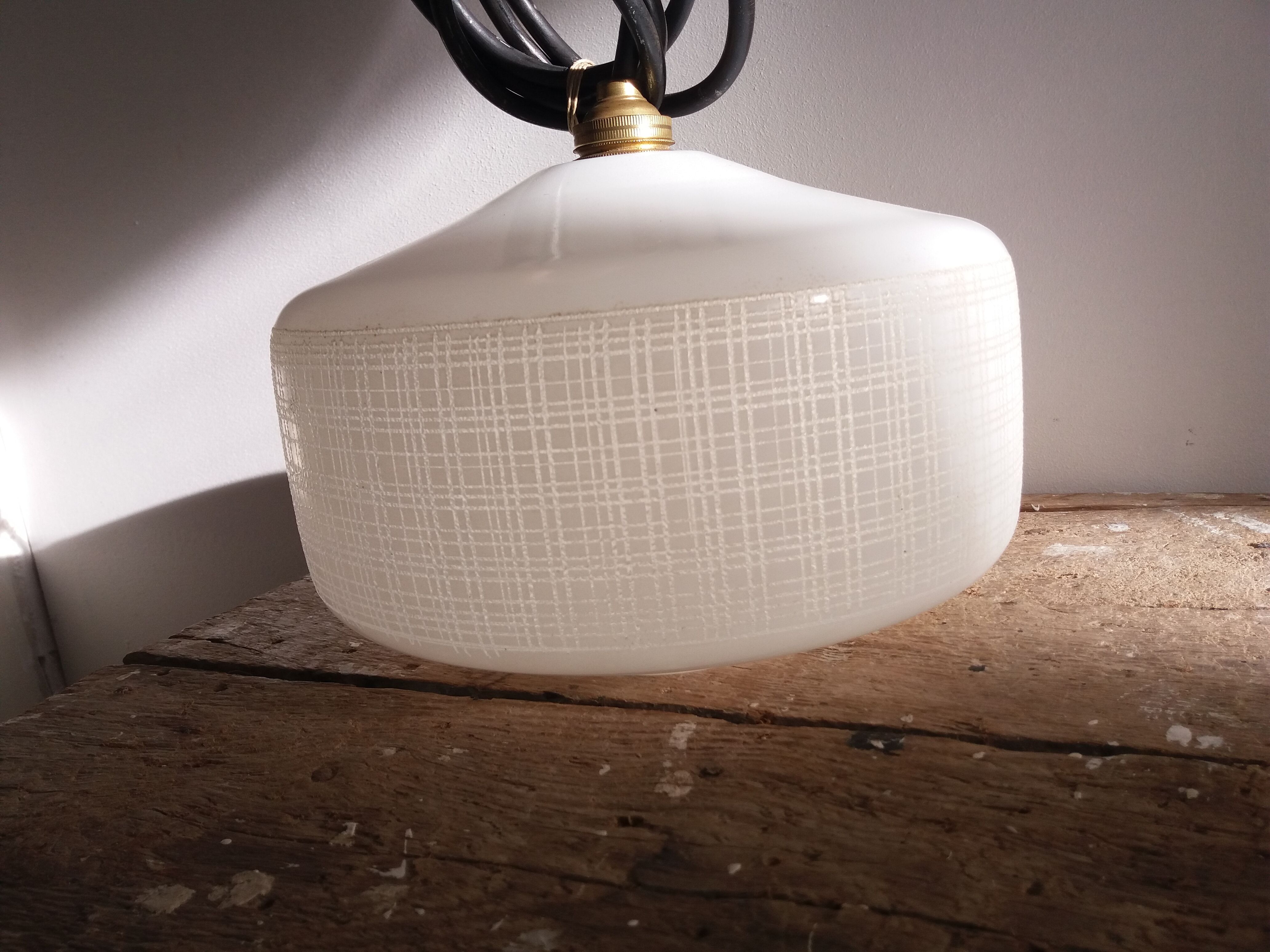 Ceiling light in opaline vintage