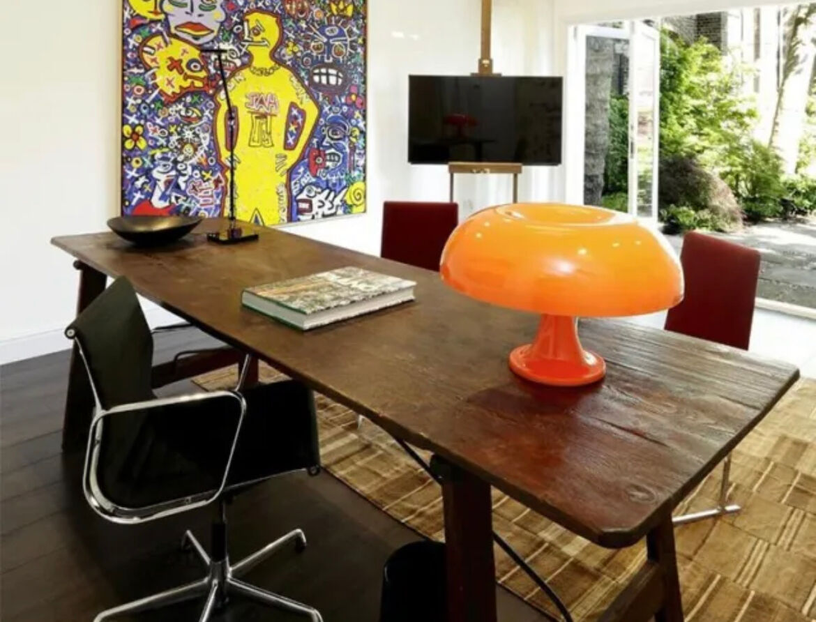 Mushroom table lamp . 60s-70s style. Italian design