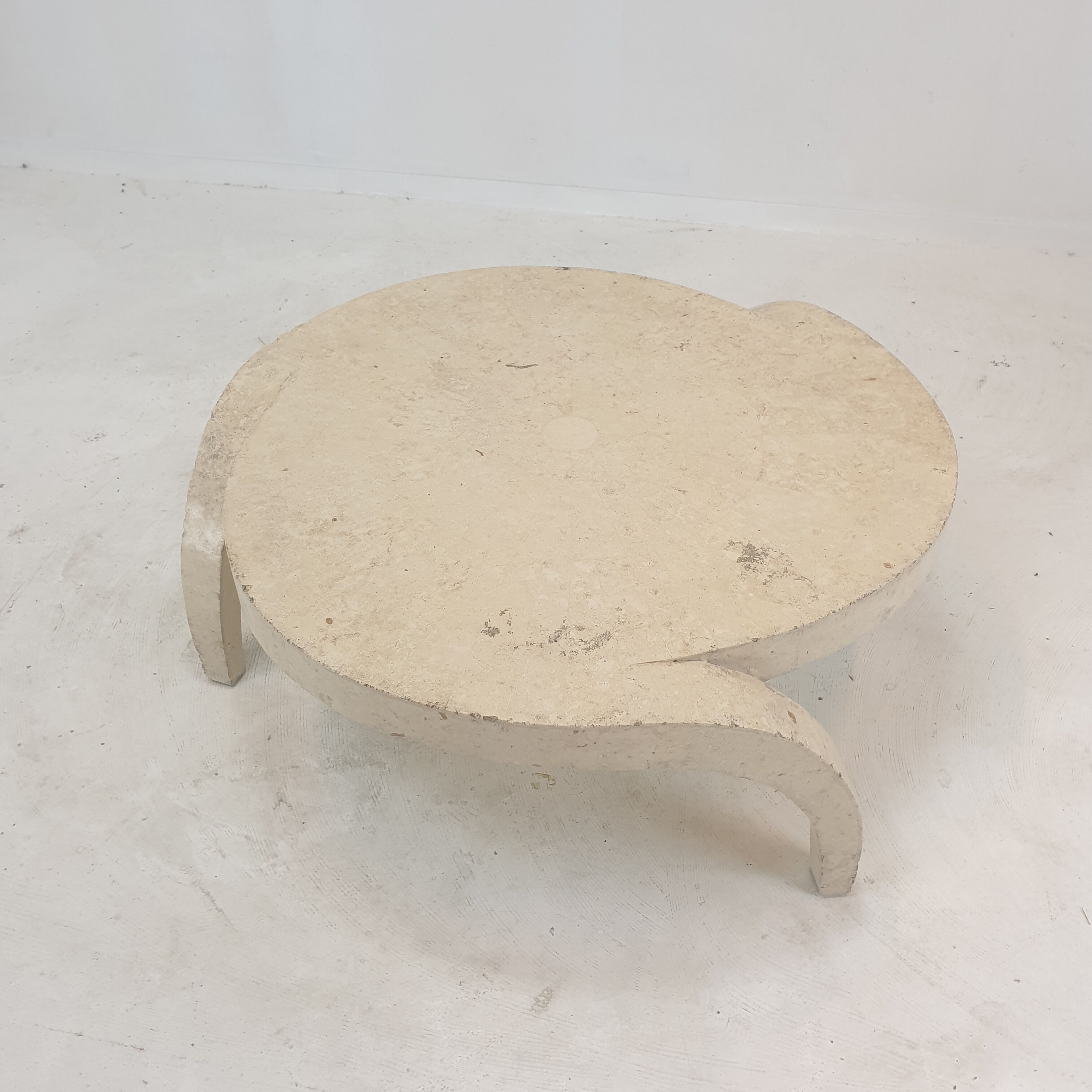 Mactan Stone or Fossil Stone Coffee Table, 1980's