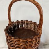 Vintage rattan bar basket