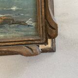 Small old seaside painting