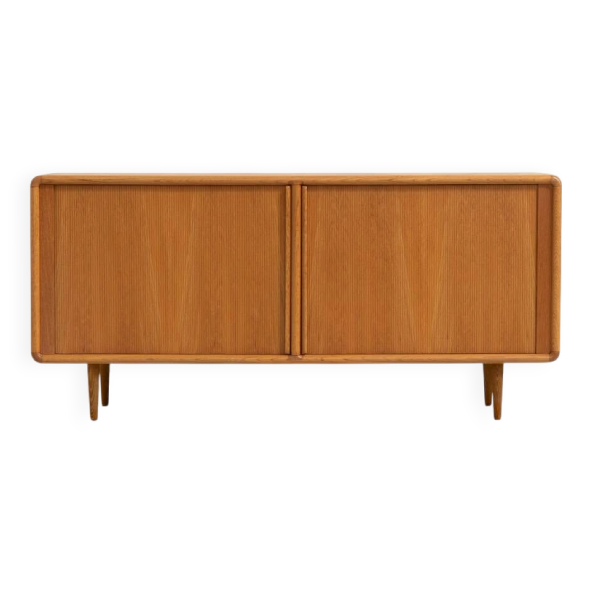 Oak sideboard with tambour doors by Kibaek Møbelfabrik