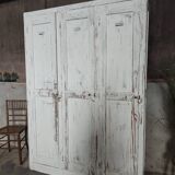 Weathered wooden locker