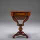 Table de couture Biedermeier en acajou, 1850