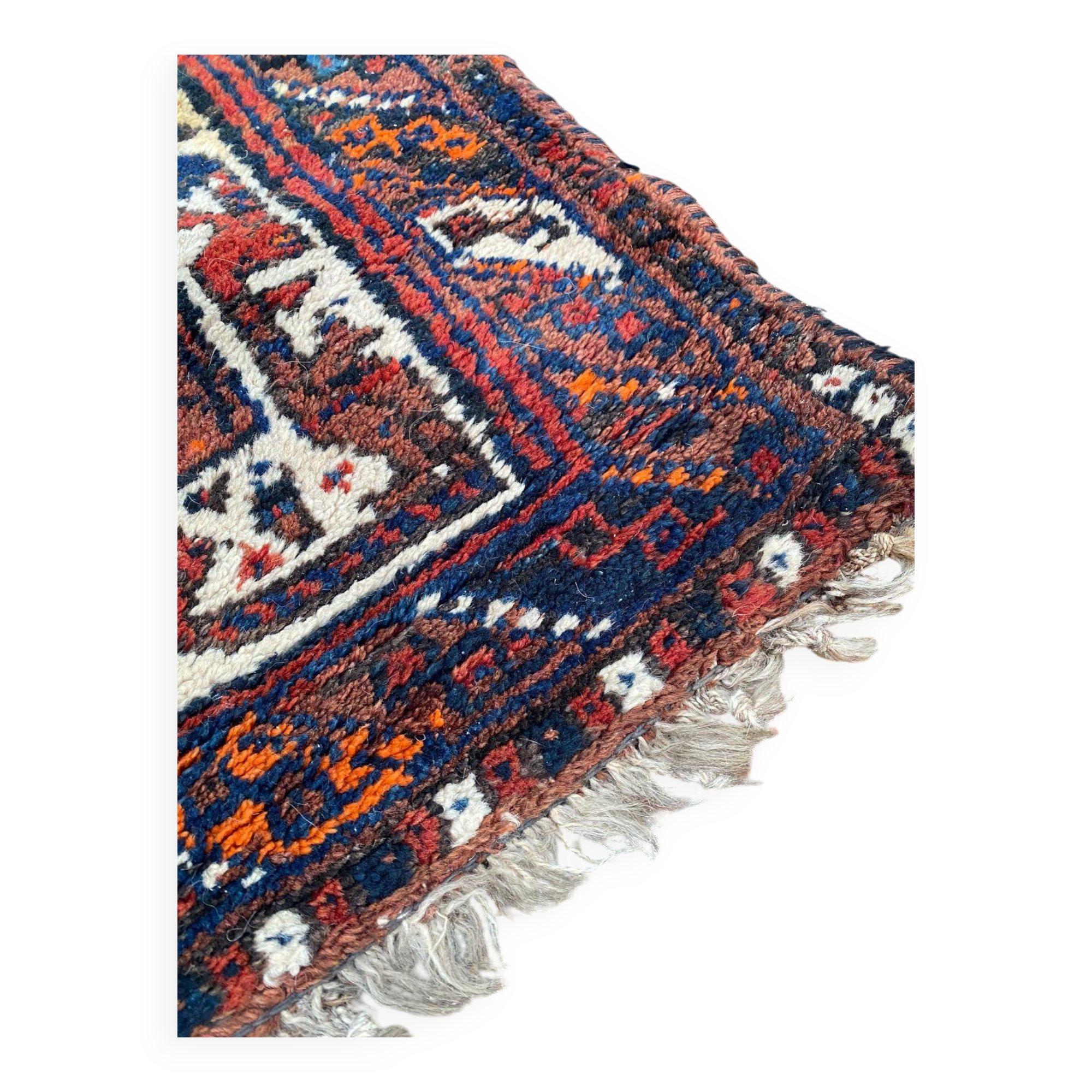 Persian wool oriental rug Iran burgundy handmade 230x320